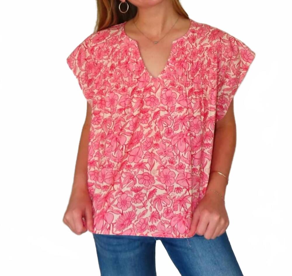 NEW SSYS raquel floral top in red
